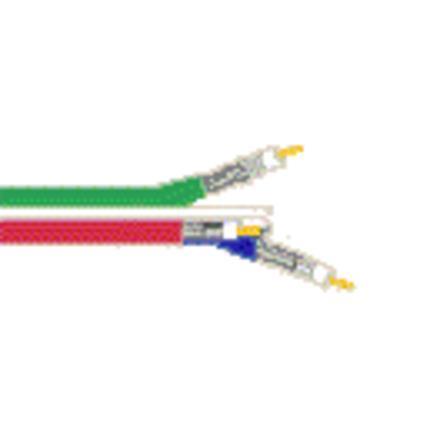 Belden Cable 1505S3 0001000 | 20 AWG massive 0,032 Zoll blanke Kupferleiter, gasinjizierte HDPE-Schaumisolierung, Duofoil® (100 % Abdeckung) plus ein verzinnter Kupfergeflechtschirm (95 % Abdeckung), einzelne PVC-Ummantelungen.