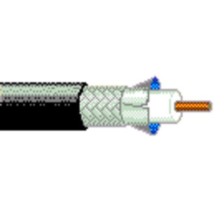 Belden Cable 1282P 0101000 | Video-Koaxkabel, Plenum-CMP, 1–25 AWG verzinnter Kupferleiter, FPFA-Isolierung, Duofoil® mit dem Dielektrikum verbunden, +95 % verzinnter Kupferdrahtschirm, Flamarrest®-Ummantelung