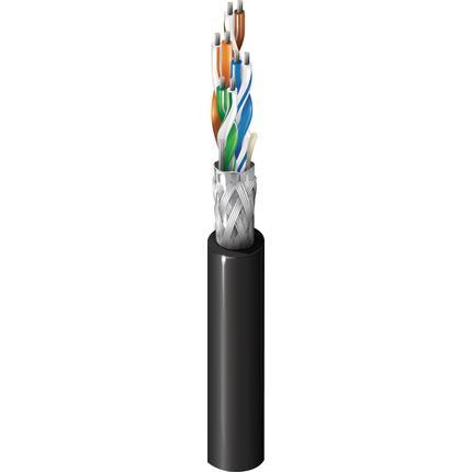 Belden Cable 9844NH.00500 | 4-Paar, 24 AWG verseilte (7 x 32) TC-Leiter, Polyethylen-Isolierung, verdrillte Paare, durchgehende Beldfoil®-Abschirmung (100 % Abdeckung) + TC-Geflechtabschirmung (90 % Abdeckung), 24 AWG verseilter TC-Abflussdraht,...