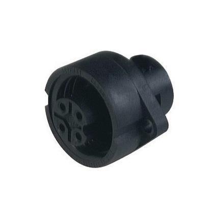 Hirschmann 932321100 | CA 3 GD Einbaudose 3pol.+PE, schwarz