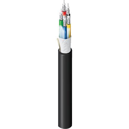 Belden Cable 1279R B59500 | RGB-Video-Koaxkabel, Riser-CMR, 5–25 AWG verzinnte Kupferleiter, Isolierung aus HDPE-Schaum, Duobond®-Folie + 95 % verzinnter Kupferdrahtschirm, innere PVC-Ummantelung, PVC-Ummantelung