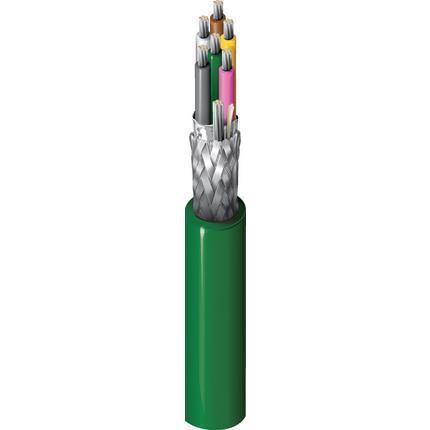 Belden Cable 3120A G7W1000 | 24 AWG verzinnte Kupferlitzenleiter, PE-Isolierung, Beldfoil®-Gesamtschirmung (100 % Abdeckung) plus verzinntes Kupfergeflecht (90 % Abdeckung), Polyurethan-Ummantelung.