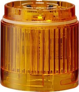 PATLITE LR5-E-Y | LED-Modul, bernsteinfarben, farbige Linse, 50 mm Durchmesser. Zur Verwendung mit Signaltürmen der LR4-Serie