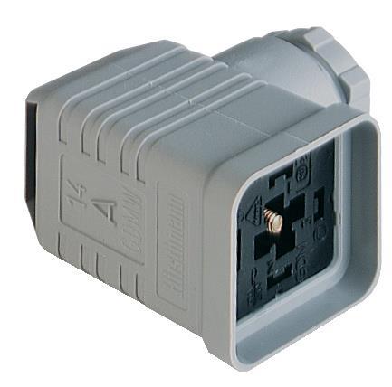 Hirschmann 932547206 | GDMW 3011 DF grey Ventilsteckverbinder Bauform A