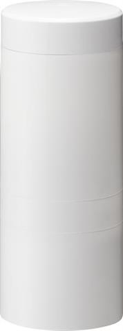 PATLITE LR6-02WMNW | Basismodul, silber, 24 VDC, 60 mm Durchmesser, Direktmontage, M12-Stecker, Kabel, IP65