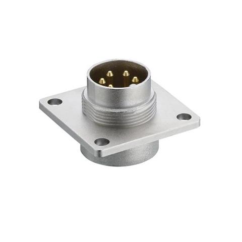 Lumberg 0318 07-1 | Flansch-Einbaustecker 7pol.