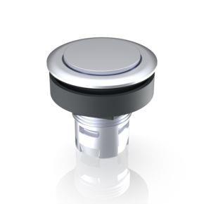 RAFI 1300900820000 | RAFIX 16 F, Leuchtdrucktaster, Blende flach, Bund rund, Blende silbergrau