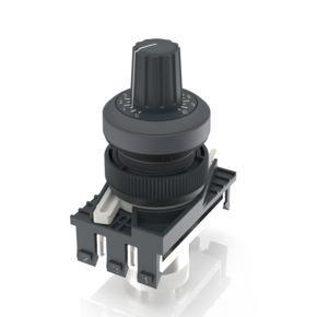 RAFI 1302480010700 | RAFIX 22 QR, Potentiometer-Antrieb, Bund rund, Frontring schiefergrau