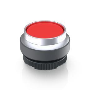 RAFI 1302704212300 | RAFIX 22 FS + , Leuchtdrucktaster, Frontring vorstehend, Bund rund, tastend, Frontring silbermetallic, Blende rot