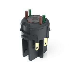 RAFI 1201263039000 | RAFIX FS Schaltelement Universal QC, Silber, Lichtleiter, für LED Clip, 1 Ö + 1 S