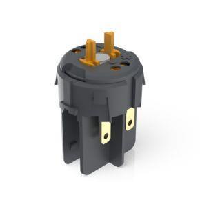 RAFI 1201265039000 | RAFIX FS Schaltelement Not-Halt QC, Gold, Lichtleiter, für LED Clip, 1 Ö + 1 S