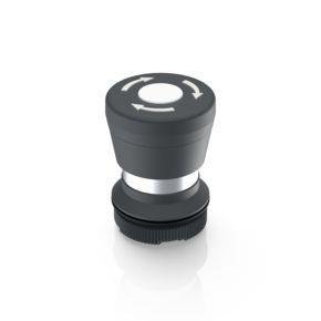 RAFI 1302760012200 | RAFIX 22 FS + , Leuchtpilzdrucktaster, rastend, Pilzkopf schwarz