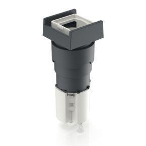 RAFI 1151082510000 | LUMOTAST 75 IP40, Leuchtdrucktaster, Bund quadratisch, Blende flach, tastend, 1 Ö + 1 S