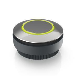 RAFI 1302901212400 | RAFIX 30 FS + , Leuchtdrucktaster Ringausleuchtung, Bund rund, Frontring Edelstahl, Farbe gelb, Blende Edelstahl