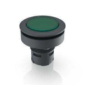 RAFI 1300900111500 | RAFIX 16 F, Leuchtdrucktaster, Blende flach, Bund rund, Blende grün