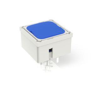 RAFI 3142000250000 | RF 15, Silber, Vollausleuchtung, 2,9 ± 0,6 N, Leuchtmittel blau, Blende blau, 1 S