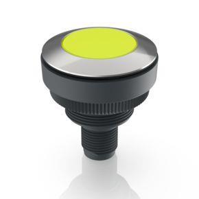 RAFI 1110710010440 | RAMO 30 I, M12, Bund rund, Leuchtmittel weiß, Blende gelb, M12 4-polig A-kodiert