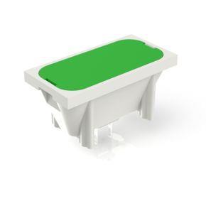 RAFI 3140020620000 | RF 19, Leuchtfeld, ½ x 1-teilig, Leuchtmittel grün, Blende grün