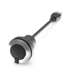 RAFI 1110990020010 | RAMO 30 F, USB, Bund rund, Frontring Edelstahl, USB 3.0 Typ A mit Kabel 55 cm