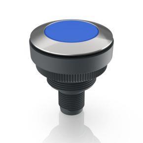 RAFI 1110710010660 | RAMO 30 I, M12, Bund rund, Leuchtmittel weiß, Blende blau, M12 4-polig A-kodiert