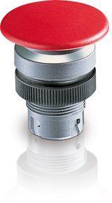 RAFI 1302465020300 | RAFIX 22 QR, Pilzdrucktaster 40 mm, Bund rund, tastend, Frontring Metall, Pilzkopf rot