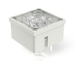 RAFI 3141000420000 | RF 15, Silber, Punktausleuchtung, 2,9 ± 0,6 N, Leuchtmittel grün, Blende farblos, 1 S