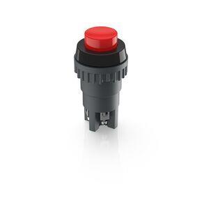 RAFI 1011020010301 | Drucktaster, 18.2 mm, Schraubanschluss, tastend, 2 S, Blende rot