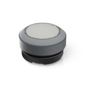 RAFI 1302709112208 | RAFIX 22 FS + , Leuchtdrucktaster FLEXLAB, Bund rund, rastend, Frontring lichtgrau