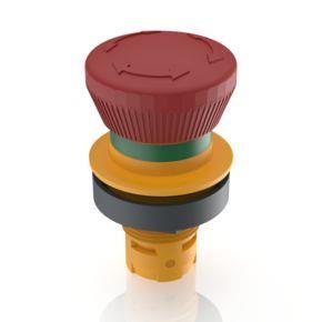 RAFI 1300940110300 | RAFIX 16 F, Not-Halt-Taster, Bund rund, Rückstellung durch Drehen, Pilzkopf rot