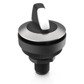 RAFI 1110210220220 | RAMO 30 S, M12, Bund rund, 2 S, Gold, M12 8-polig A-kodiert, Frontring Edelstahl, 2 x 40°, tastend, beleuchtbar