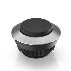 RAFI 1302902210100 | RAFIX 30 FS+, Leuchtdrucktaster, Bund rund, Blende vorstehend, tastend, Frontring Edelstahl, Blende schwarz