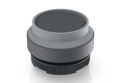 RAFI 1302704010108 | RAFIX 22 FS + , Drucktaster, Frontring vorstehend, Bund rund, tastend, Frontring lichtgrau, Blende schwarz