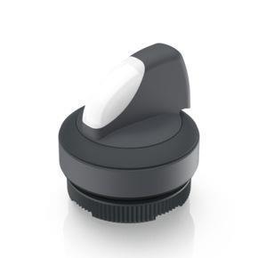 RAFI 1302722012201 | RAFIX 22 FS + , Leuchtwahlschalter, Bund rund, Frontring schwarz, 1 x 90°, Form V, rastend, beleuchtbar