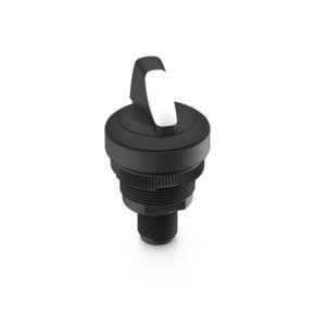 RAFI 1100212030221 | RAMO 22 S, M12, Bund rund, 1 S, Gold, M12 4-polig A-kodiert, Frontring schwarz, 1 x 90°, Form L, rastend, beleuchtbar