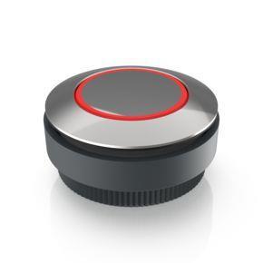 RAFI 1302901212300 | RAFIX 30 FS + , Leuchtdrucktaster Ringausleuchtung, Bund rund, Frontring Edelstahl, Farbe rot, Blende Edelstahl