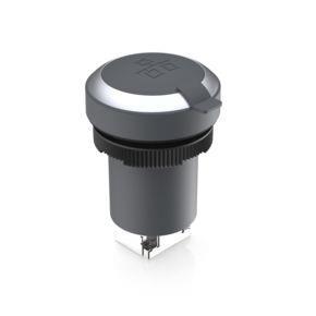 RAFI 1100992010078 | RAMO 22 F, RJ45, Bund rund, Frontring silbermetallic, RJ 45 CAT 5