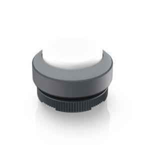 RAFI 1302702012208 | RAFIX 22 FS + , Leuchtdrucktaster, Blende vorstehend, Bund rund, tastend, Frontring lichtgrau, Blende weiß