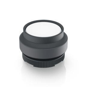 RAFI 1302704012201 | RAFIX 22 FS + , Leuchtdrucktaster, Frontring vorstehend, Bund rund, tastend, Frontring schwarz, Blende weiß