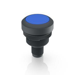 RAFI 1100710010661 | RAMO 22 I, M12, Bund rund, Leuchtmittel weiß, Blende blau, M12 4-polig A-kodiert