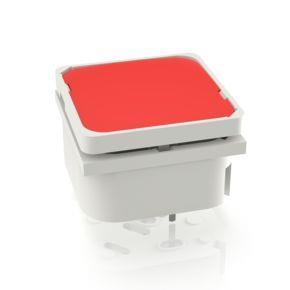 RAFI 3140026230000 | RF 19 H, Silber, Vollausleuchtung, 2,9 ± 0,6 N, Leuchtmittel rot, Blende rot, 1 S