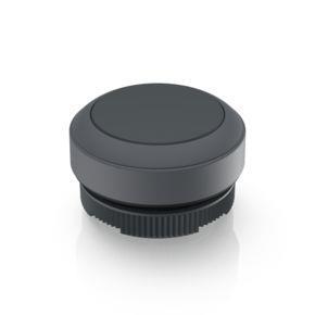 RAFI 1302700010107 | RAFIX 22 FS + , Drucktaster, Blende flach, Bund rund, tastend, Frontring schiefergrau, Blende schwarz