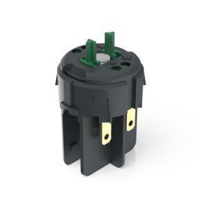 RAFI 1201267059000 | RAFIX FS Schaltelement Not-Halt QC, Silber, Lichtleiter, für LED Clip, 2 S