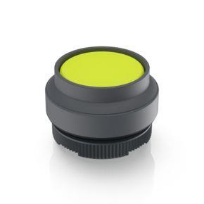 RAFI 1302704012407 | RAFIX 22 FS + , Leuchtdrucktaster, Frontring vorstehend, Bund rund, tastend, Frontring schiefergrau, Blende gelb