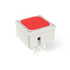 RAFI 3142000210000 | RF 15, Silber, Vollausleuchtung, 2,9 ± 0,6 N, Leuchtmittel rot, Blende rot, 1 S