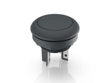 RAFI 1152100010101 | LUMOTAST 16, Drucktaster, Bund rund, tastend, Frontring schwarz, 1 S, Blende schwarz