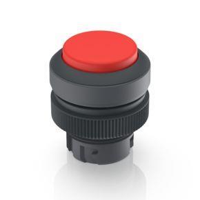 RAFI 1302402011301 | RAFIX 22 QR, Leuchtdrucktaster, Blende vorstehend, Bund rund, tastend, Frontring schwarz, Blende rot