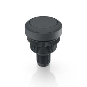 RAFI 1100110010111 | RAMO 22 T, M12, Bund rund, tastend, Frontring schwarz, 1 S, Blende schwarz