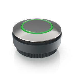 RAFI 1302901212500 | RAFIX 30 FS + , Leuchtdrucktaster Ringausleuchtung, Bund rund, Frontring Edelstahl, Farbe grün, Blende Edelstahl