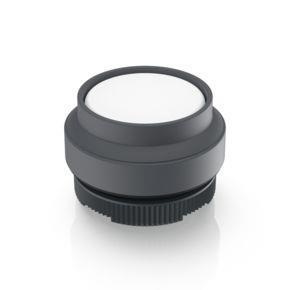 RAFI 1302704012207 | RAFIX 22 FS + , Leuchtdrucktaster, Frontring vorstehend, Bund rund, tastend, Frontring schiefergrau, Blende weiß