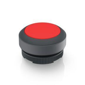 RAFI 1302700012301 | RAFIX 22 FS + , Leuchtdrucktaster, Blende flach, Bund rund, tastend, Frontring schwarz, Blende rot